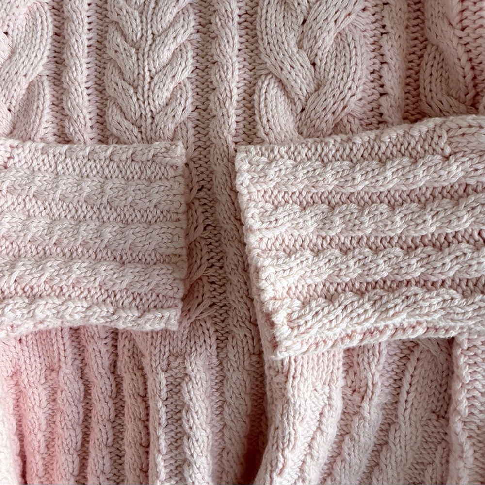 J Crew Cable Knit Crewneck Sweater in Delicate Bloom - Picture 12 of 15